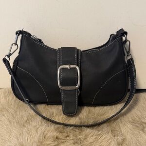 Black nylon Shoulder Bag unbranded